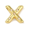 Brass Pendant, with ABS, Letter A~Z, Letter X, 20.5x21.5x6.5mm, Hole: 3.5mm