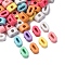Opaque Acrylic Beads, Number 0, Mixed Color, 21x13x11.5mm, Hole: 6mm, 218pcs/500g