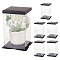 Folding Clear Plastic Gift Storage Boxes, with Paper Top & Buttom, Rectangle, Black, 15.2x15.2x23.5cm