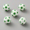 Silicone Beads, Football, Lime Green, 15mm, Hole: 2.5mm