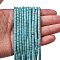 Dyed Synthetic Imperial Jasper Beads Strands, Frosted, Flat Round/Disc, Heishi Beads, Turquoise, 4~4.5x2~2.5mm, Hole: 0.9mm, about 160~163pcs/strand, 14.53''~14.72''(36.9~37.4cm)