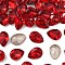 Preciosa® MAXIMA Crystal Fancy Stones, Czech Crystal, 435 16 301 Baroque Pear, Dura Foiling, 90070 Light Siam, 14x10mm