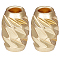 30Pcs Brass Beads, Long-Lasting Plated, Textured, Rice, Real 18K Gold Plated, 7x5mm, Hole: 2mm