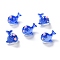 Resin Cabochons, Marine Animal Series, Narwhal Shape, Blue, 26~29x19~21x18~19mm