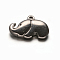 Elephant 304 Stainless Steel Pendants, Stainless Steel Color, 22x16x5mm, Hole: 2mm