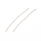 304 Stainless Steel Flat Head Pins, Real 18K Gold Plated, 50x0.5mm, Head: 1.2mm