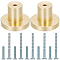 10 Sets Aluminium Alloy Cabinet Hardware, Door Handle Sets, Flat Round, Golden, 24x7.5mm