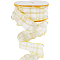 1 Roll Polyester Ruffled Ribbon, Pleated Tartan Ribbon for Wedding, Gift, Party Decoration, Lemon Chiffon, 1-1/2 inch(38mm), about 20.00 Yards(18.29m)/Set