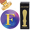 Brass Wax Seal Stamp with Wood Handle, for DIY Scrapbooking, Letter F, 25mm