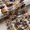 Natural Botswana Agate Beads Strands, Nuggets, with Seed Beads, 9~16x4~8x3~8mm, Hole: 0.9mm, about 47~55pcs/strand, 15.35~16.14''(39~41cm)