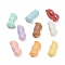 Opaque Acrylic Beads, Peanut, AB Color Plated, Mixed Color, 24.5x11.5x11mm, Hole: 2mm, about 275pcs/500g