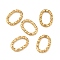 304 Stainless Steel Linking Rings, Quick Link Connectors, Textured Oval, Golden, 13x9x2mm, Inner Diameter: 9x5mm