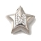 Rack Plating Brass Micro Pave Cubic Zirconia Pendants, Long-Lasting Plated, Cadmium Free & Lead Free, Letter, Platinum, Letter M, 15.5x16.5x5.5mm, Hole: 3mm