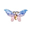 Gradient Color Resin Pendants, With Golden Iron Findings, Butterfly, Cornflower Blue, 26x50.5x3.5mm, Hole: 1.5mm