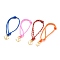 Anchor Alloy Charm Bracelets, with Polyester & Spandex Cord, Golden, Mixed Color, 5-1/2~11 inch(14~28cm)