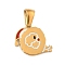Christmas Theme 304 Stainless Steel Pendants, with Enamel, Golden, Santa Claus Letter Charm, Letter Q, 13.5x14.5x1.5mm, Hole: 6x3mm