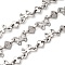 304 Stainless Steel Butterfly Link Chains, Unwelded, Stainless Steel Color, 9.5x9.5x1.5mm