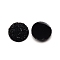 Resin Cabochons, Flat Round, Black, 12x4mm