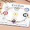 Trendy American Style Evil Eye Polyester Adjustable Bracelets, Blue