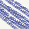 Eco-Friendly Dyed Glass Pearl Round Beads Strands, Grade A, Cotton Cord Threaded, Medium Slate Blue, 4~4.5mm, Hole: 0.7~1.1mm, about 104pcs/strand, 15 inch