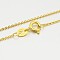 925 Sterling Silver Cable Chain Necklaces, with Spring Ring Clasps, Real 18K Gold Plated, 18 inch, 1.2mm
