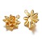 Long-Lasting Plated Brass Links connectors, Flower, Cadmium Free & Lead Free, Real 18K Gold Plated, 20x16x7mm, Hole: 1.5mm