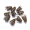 Iron Bead Caps, Antique Bronze, 16x10mm, Hole: 1.8mm