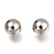 Non-Tarnish 201 Stainless Steel Beads, No Hole/Undrilled, Solid Round, Stainless Steel Color, 10mm