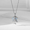 Airplane & Earth 304 Stainless Steel Pendant Necklaces, Stainless Steel Color, 15.75 inch(40cm)