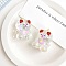 Acrylic Pendants, Bear, Colorful, 44.6x35x31.8mm, Hole: 3.5mm