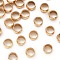 Brass Crimp Beads, Light Gold, 4.5x2mm, Hole: 3mm