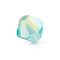 Preciosa® Crystal Beads, Czech Crystal, Bicone(451 69 302 Rondelle), 50005 20000 Caribbean Sea AB 2x, 3mm, Hole: 0.8mm