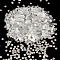 100G PVC Plastic Beads, Flat Round, White, 5x0.2mm, Hole: 1mm, 9523pcs/100g