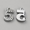 Alloy Rhinestone Charms, Number, Platinum, Num.5: 15x9.5x3mm, hole: 1.5mm