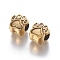 Tibetan Style European Beads, Cadmium Free & Lead Free, Paw Print, Antique Golden, 11x11x8mm, Hole: 5mm