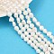Natural Cultured Freshwater Pearl Beads Strands, Two Sides Polished, Grade 2A+, Lime, 8~9mm, Hole: 0.8mm, about 33~37pcs/strand, 13.90~14.25''(35.3~36.2cm)