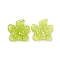 Opaque Resin Decoden Cabochons, Flower, Green Yellow, 29x25x9mm