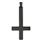 201 Stainless Steel Pendants, Cross Charm, Laser Cut, Black, 55x30x1.5mm, Hole: 7x4mm