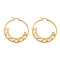 304 Stainless Steel Huggie Hoop Earrings, Heart, Golden, 44x2mm