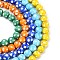 Handmade Lampwork Round Beads Strands, polka-dotted, Mixed Color, 12mm, Hole: 2mm, about 23pcs/strand, 13.5 inch