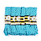 Polypropylene Fiber Ribbons, Wave Shape, Light Sky Blue, 7~8mm, 15yard/bundle, 6bundles/bag