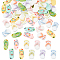 60Pcs 10 Styles Opaque Resin Decoden Cabochons, Flip Flops, Mixed Color, 26.5~29x13.5~16.5x6.5~11mm, 6pcs/style