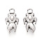 304 Stainless Steel Charms, Anti-Tarnish, Gold Fish Charm, Stainless Steel Color, 12.5x6.5x3mm, Hole: 1.8mm