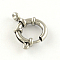 Tarnish Resistant 304 Stainless Steel Spring Ring Clasps, Stainless Steel Color, 14x2.5mm, Hole: 2~2.5mm