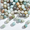 Natural Frosted Flower Amazonite Round Beads, 8mm, Hole: 1mm, 48pcs/strand, 15.5 inch, about 2 strands/box