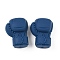 Silicone Beads, Boxing Gloves, Blue, 28.5x22x16mm, Hole: 2mm