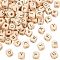 Natural Wooden European Beads, Large Hole Beads, Undyed, Cube with Letter, Antique White, 14x13.5x13.5mm, Hole: 5.5mm, 100pcs