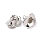 Rack Plating Brass Charms, with Jump Ring, Long-Lasting Plated, Cadmium Free & Lead Free, Hat, Platinum, 6.5x12x8mm, Hole: 3mm