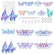 DIY Butterfly 201 Stainless Steel Etched Metal Embellishments Dangle Earring Jewelry Making Kits, Mixed Color, 4~170x4~100x0.3~0.8mm, Hole: 1.2~2.4mm