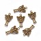 Tibetan Style Alloy Fairy Pendants, Cadmium Free & Lead Free, Antique Bronze, 25x15x2mm